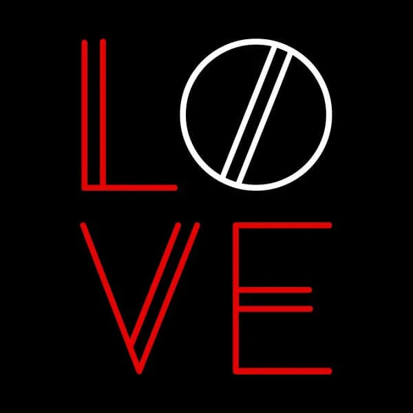 T-Shirt Femme Love Géométrique - Noir