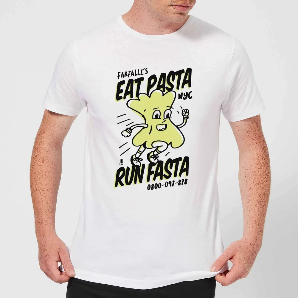T-Shirt Homme EAT PASTA RUN FASTA - Blanc - S Image 1