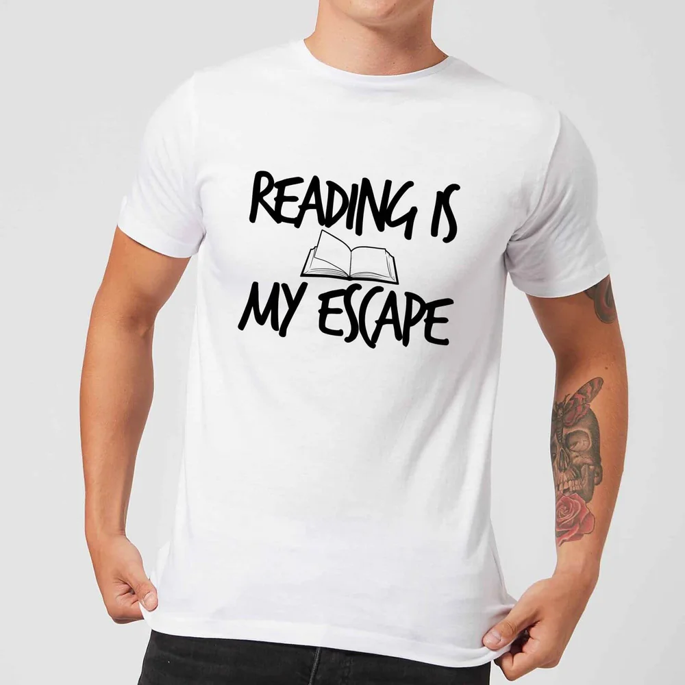 T-Shirt Homme Reading Is My Escape - Blanc - S - Blanc Image 1