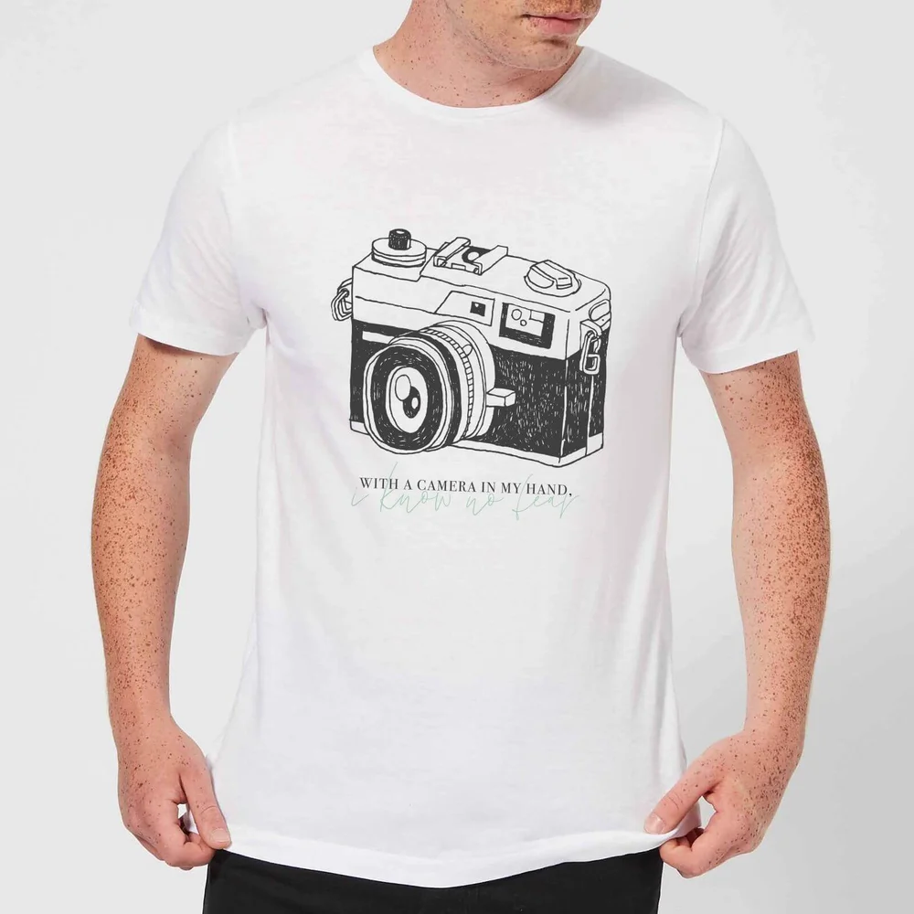 T-Shirt Homme With A Camera In My Hand, I Know No Fear - Blanc - S - Blanc Image 1