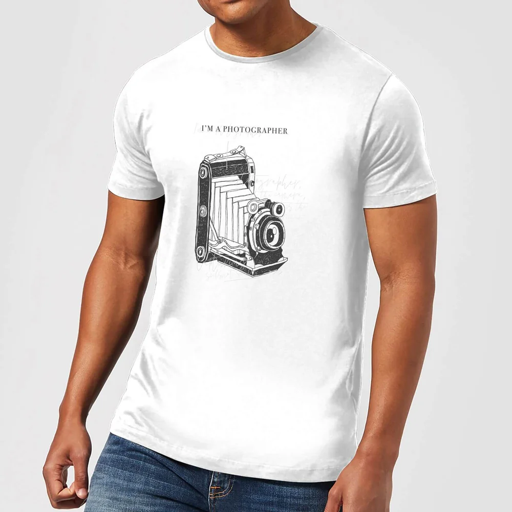 T-Shirt Homme Photography Vintage Scribble - Blanc - S - Blanc Image 1