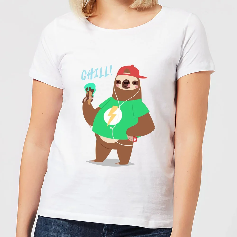 T-Shirt Femme Sloth Chill - Blanc - S - Blanc Image 1