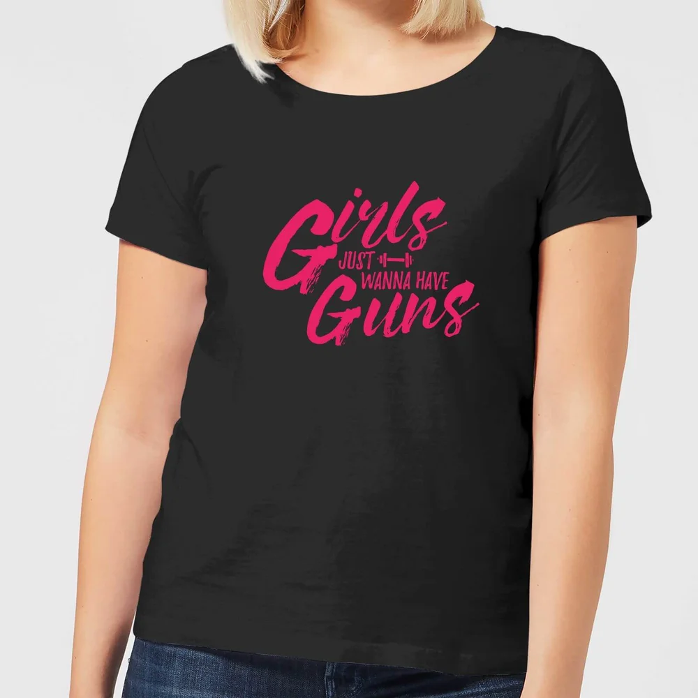 T-Shirt Femme Girls Just Wanna Have Guns - Noir - 3XL Image 1