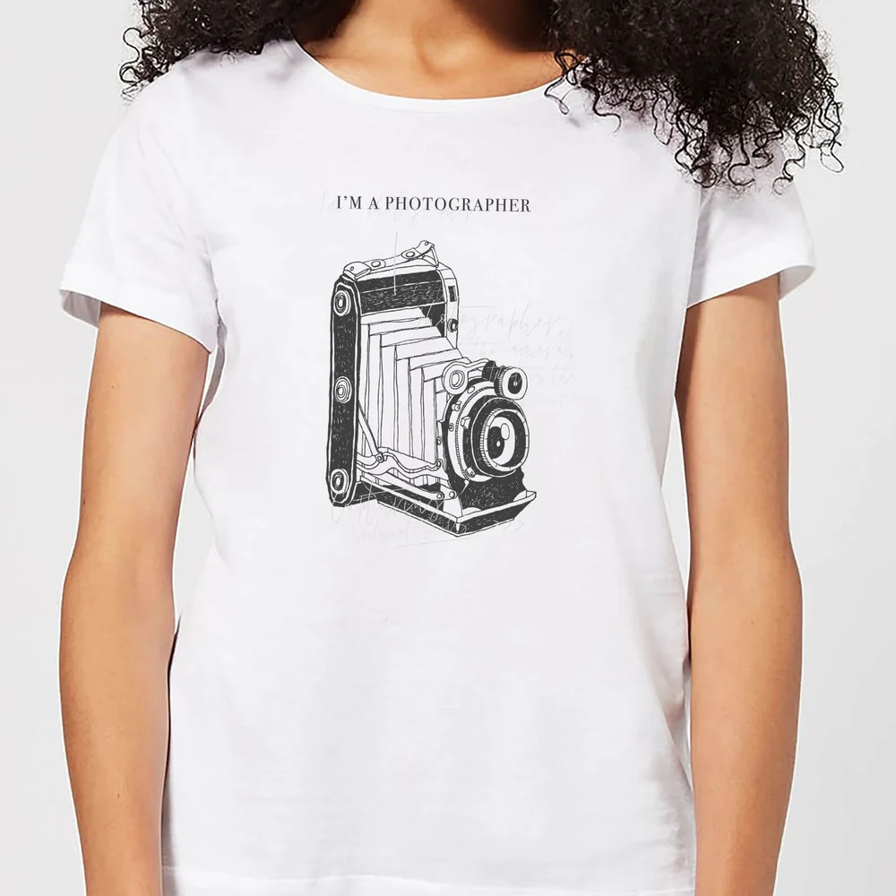 T-Shirt Femme Photography Vintage Scribble - Blanc - S - Blanc Image 1