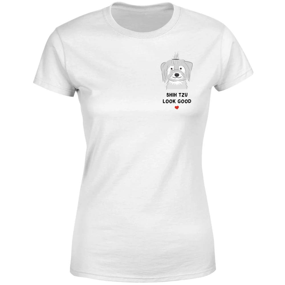 T-Shirt Femme Shih Tzu Look Good - Blanc - S - Blanc Image 1