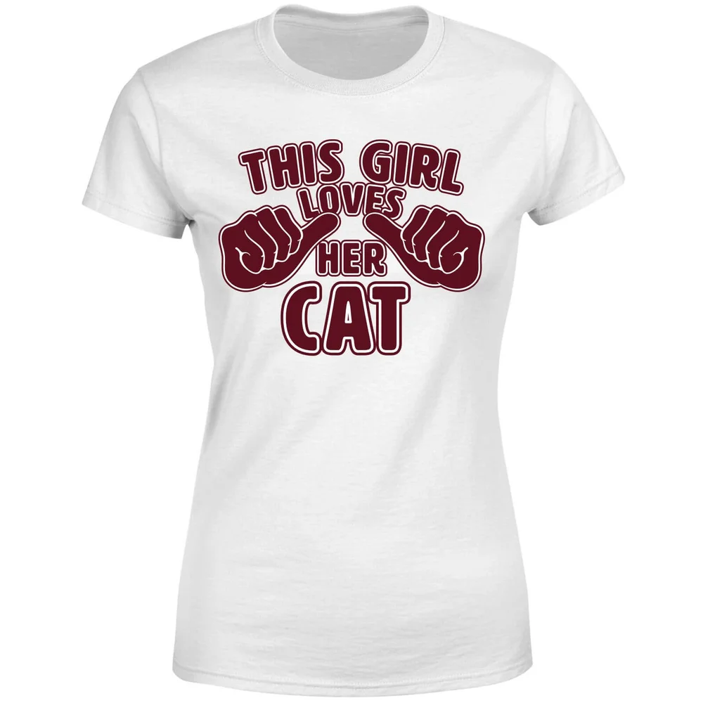 T-Shirt Femme This Girl Loves Her Cat - Blanc - S - Blanc Image 1