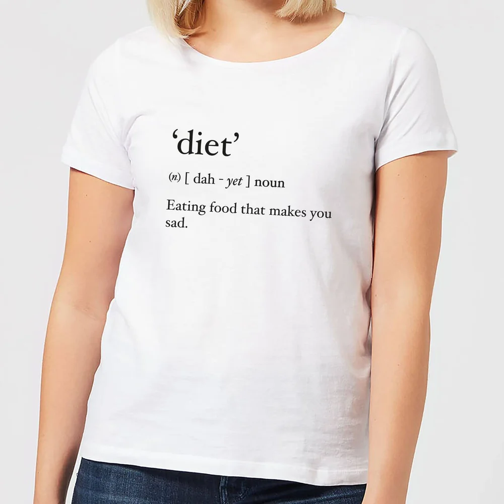 T-Shirt Femme Définition Diète Triste - Blanc - S - Blanc Image 1