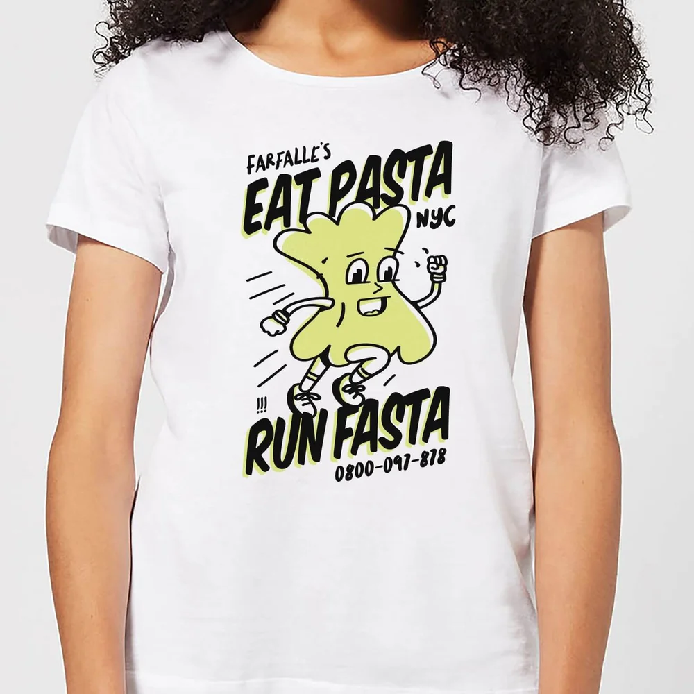 T-Shirt Femme EAT PASTA RUN FASTA - Blanc - S - Blanc Image 1