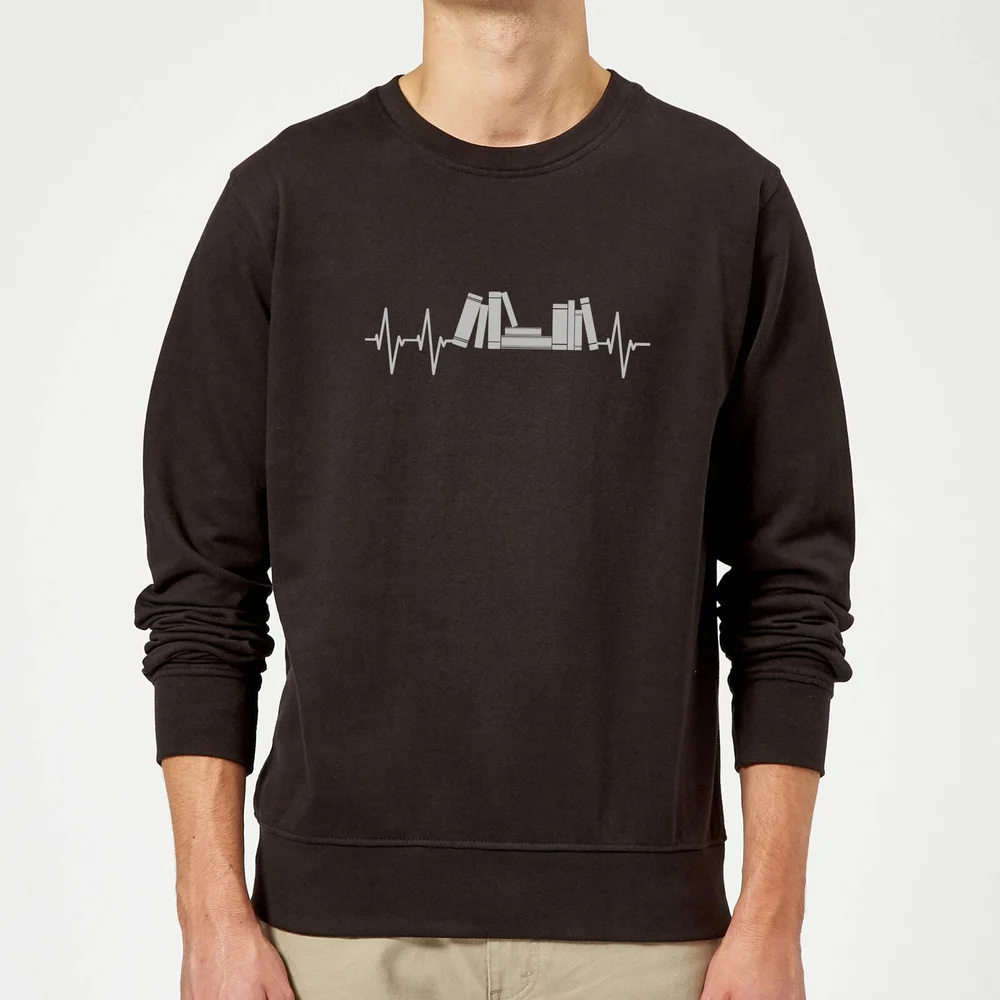 Sweat Homme Heartbeat Books - Noir - S - Noir Image 1
