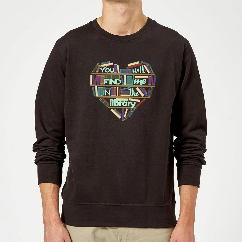 Sweat Homme You Will Find Me In The Library - Noir - S - Noir Image 1
