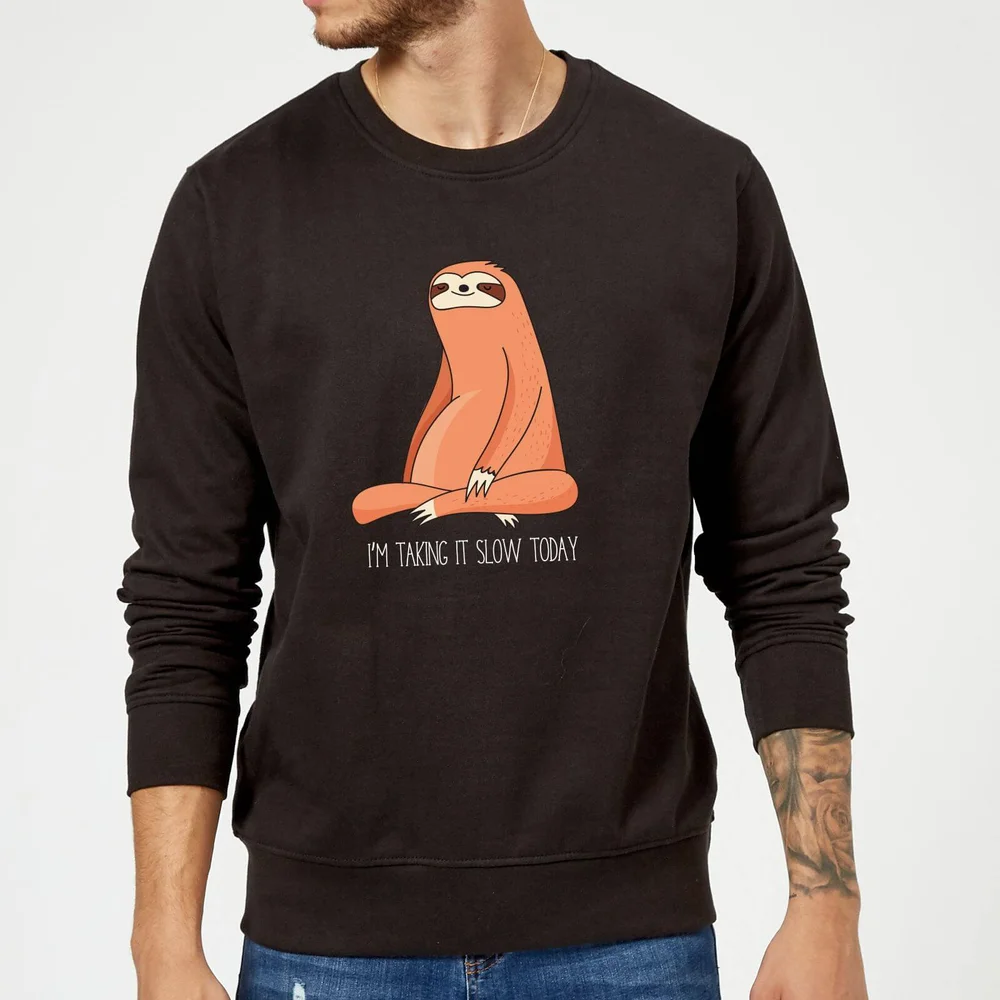 Sweat Homme Taking It Slow Today - Noir - S - Noir Image 1
