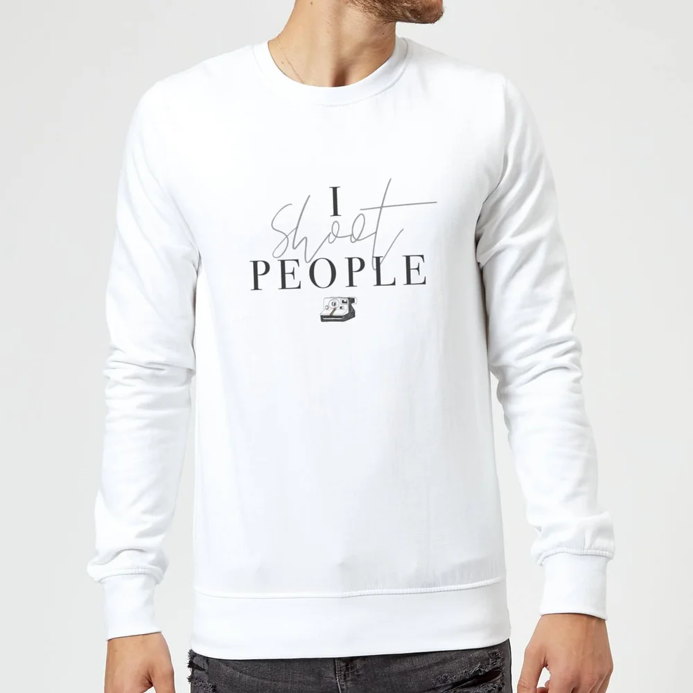 Sweat Homme I Shoot People - Blanc - S - Blanc Image 1