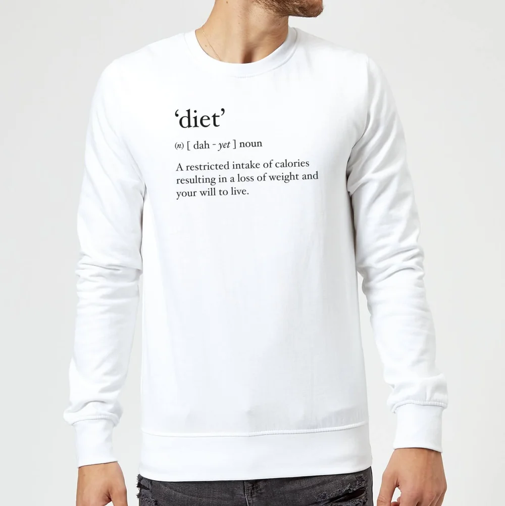 Sweat Homme Définition Diète - Blanc - S - Blanc Image 1