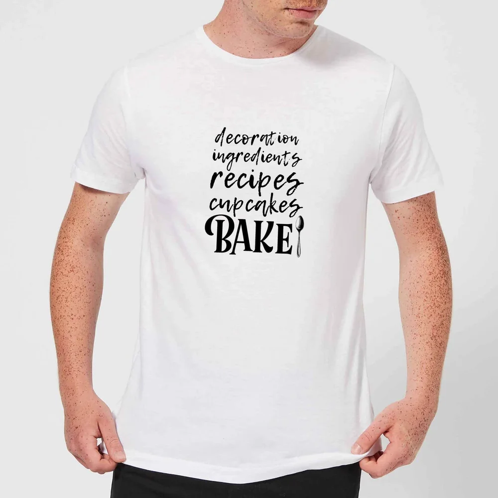 T-Shirt Homme Baking Words - Blanc - S - Blanc Image 1