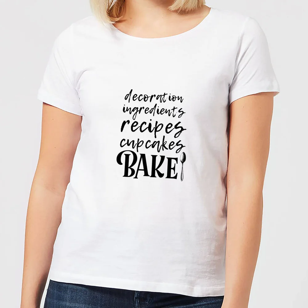 T-Shirt Femme Baking Words - Blanc - S - Blanc Image 1