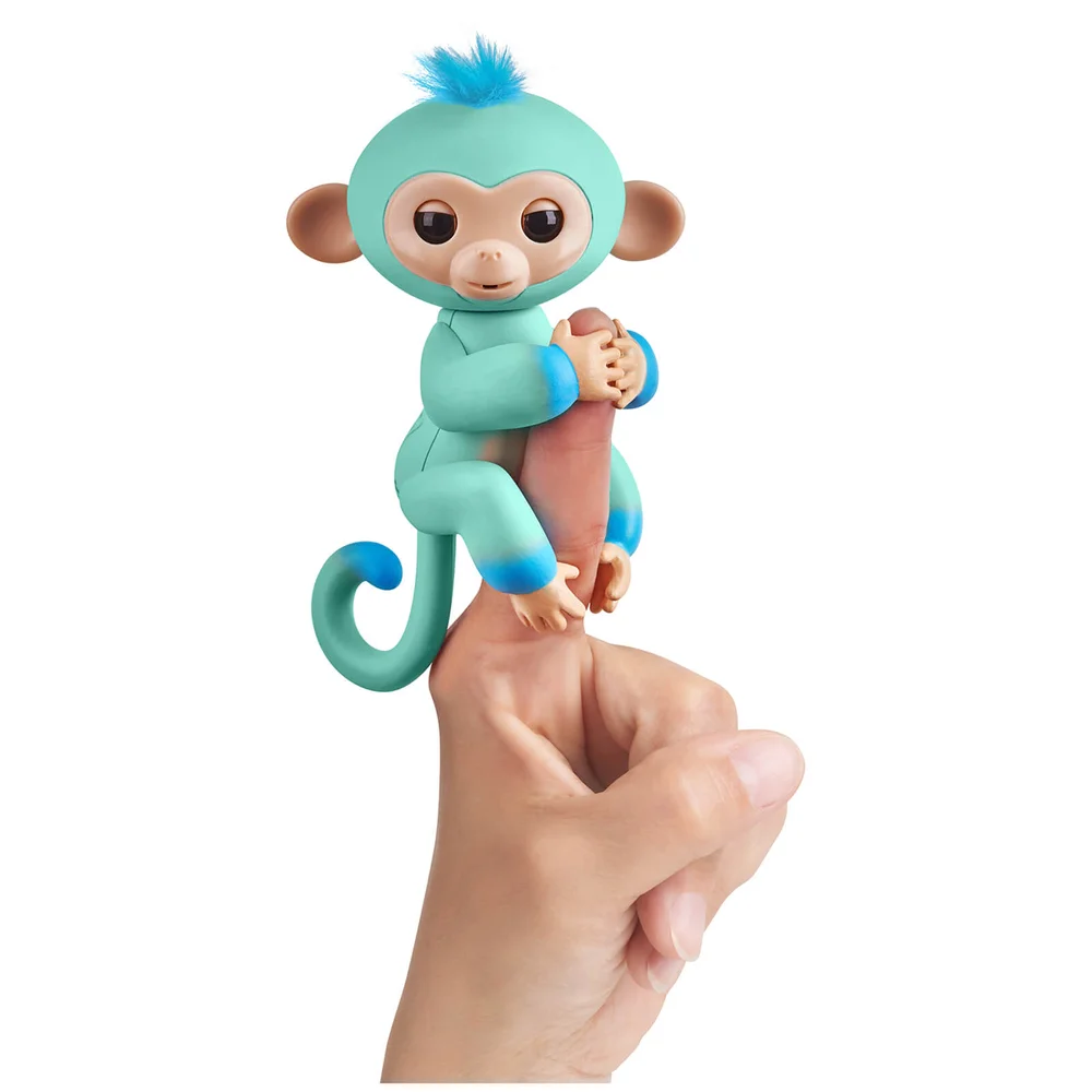 Fingerlings Bébé Ouistiti Interactif - Vert et Bleu Image 1