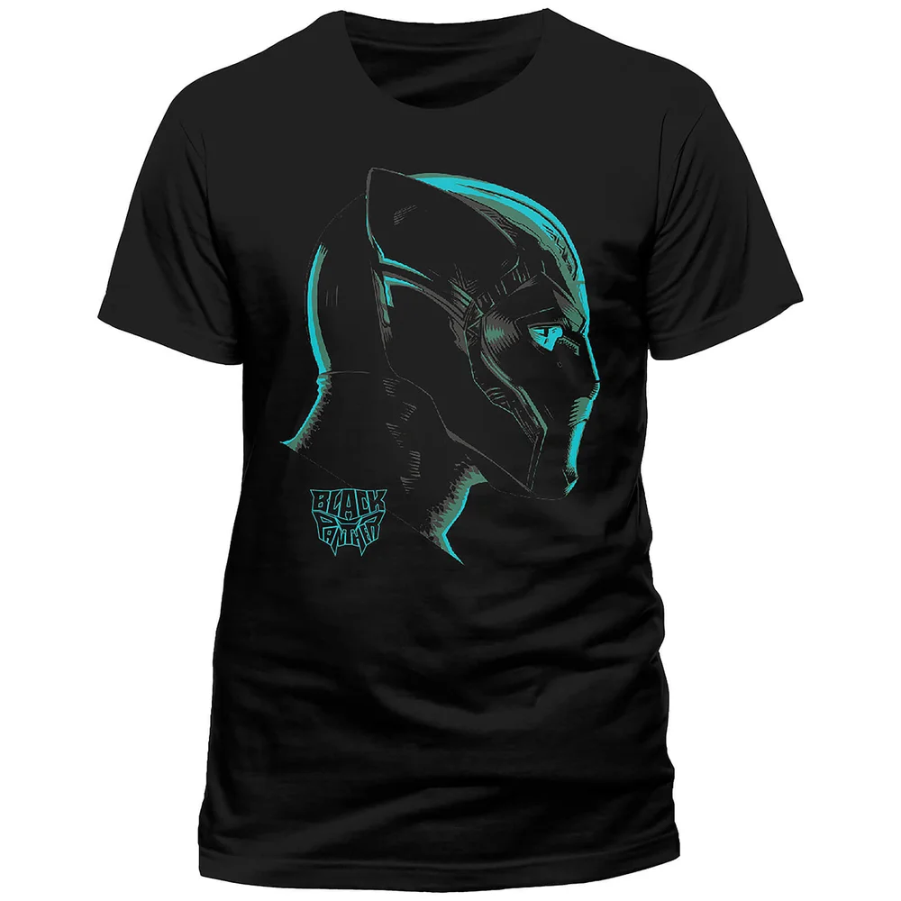 T-Shirt Homme Visage Néon Black Panther - Noir - S - Noir Image 1