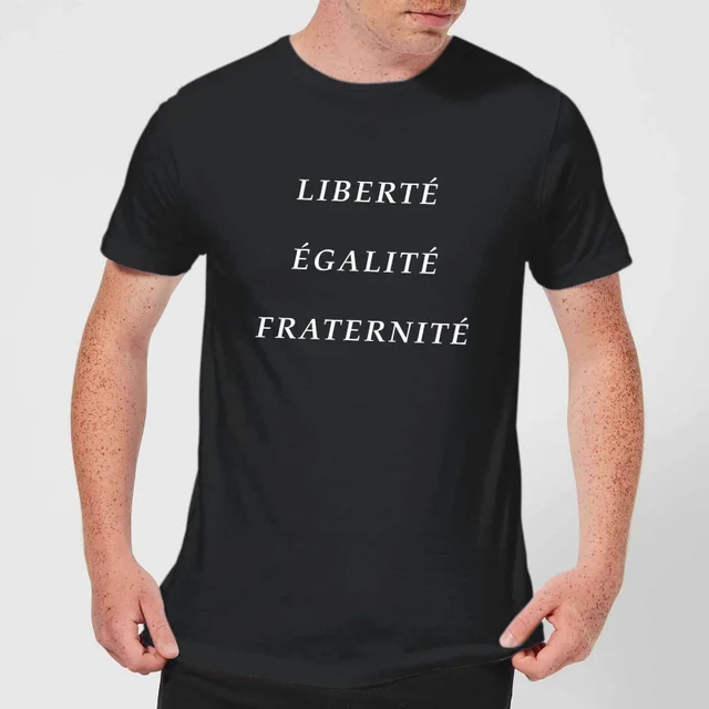 T-Shirt Homme Liberté Égalité Fraternité - Noir