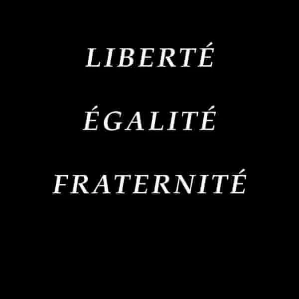 T-Shirt Homme Liberté Égalité Fraternité - Noir