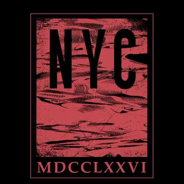 T-Shirt Homme NYC Roman - Noir