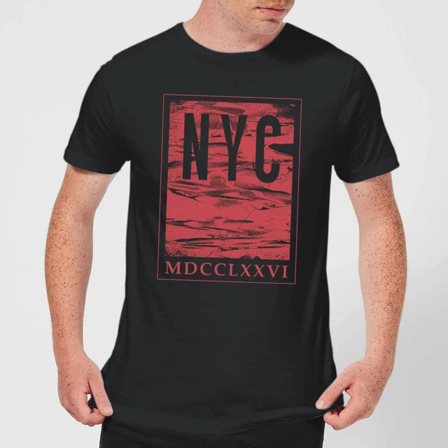 T-Shirt Homme NYC Roman - Noir