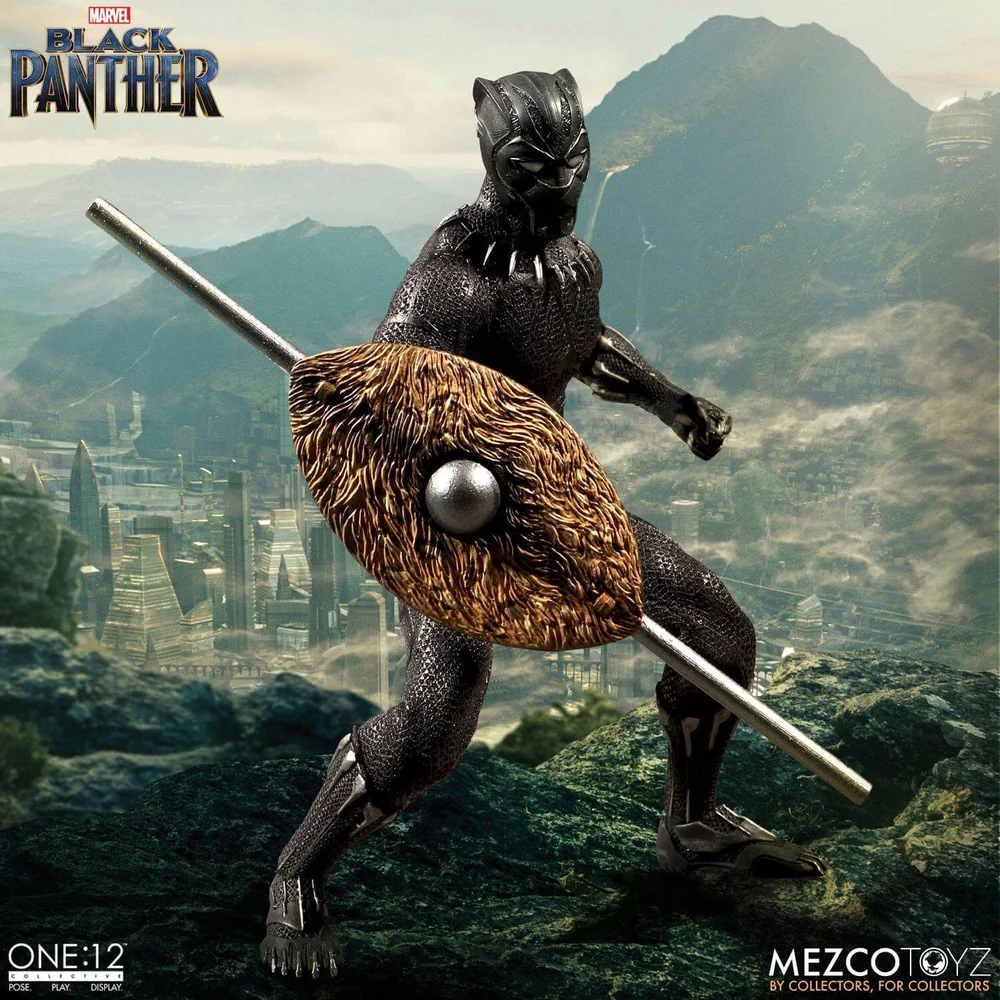 Mezco Figurine de Collection échelle 1:12 Marvel Black Panther Image 1