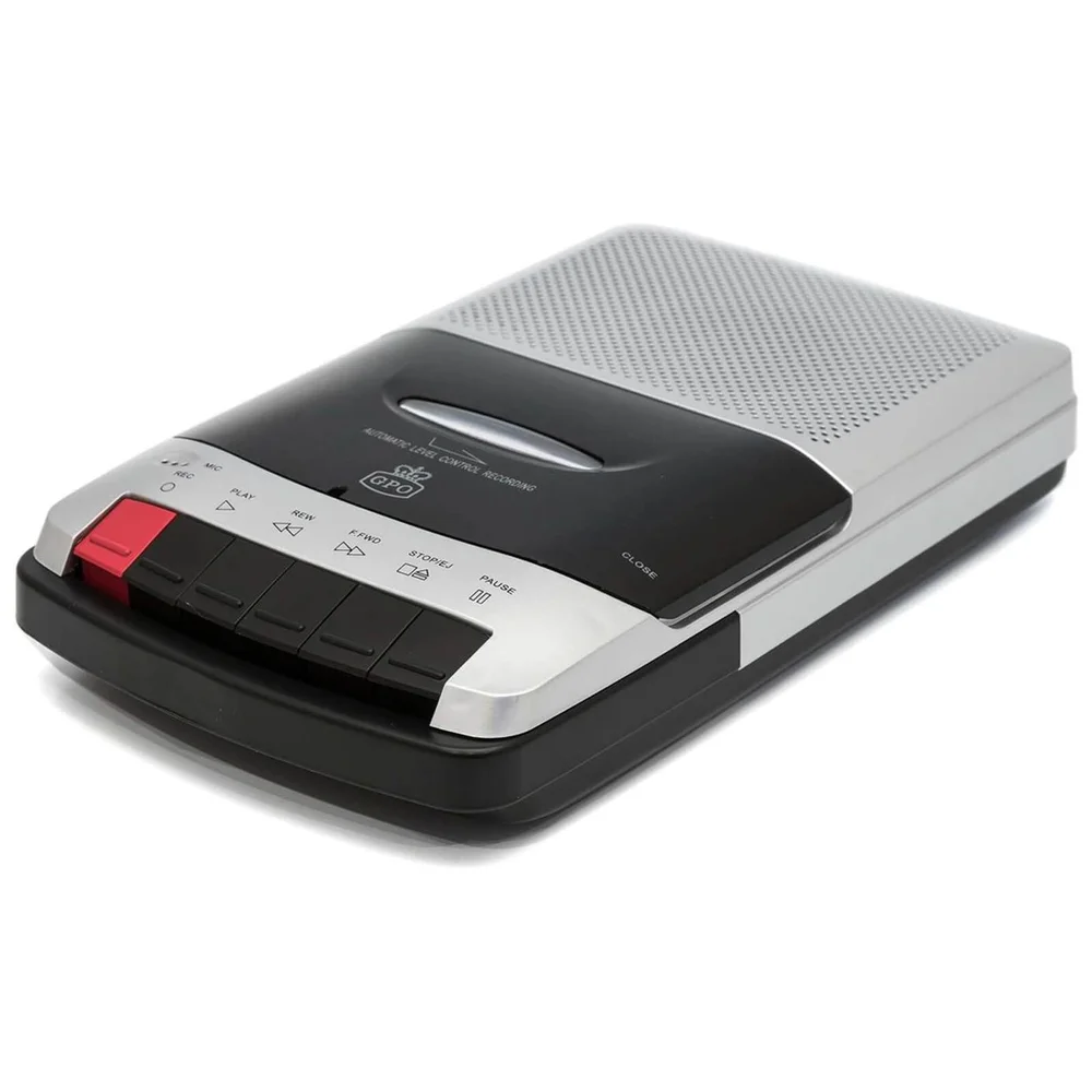Magnétophone GPO 162B Enregistreur de Cassettes avec Haut-Parleur - Noir / Argenté Image 1