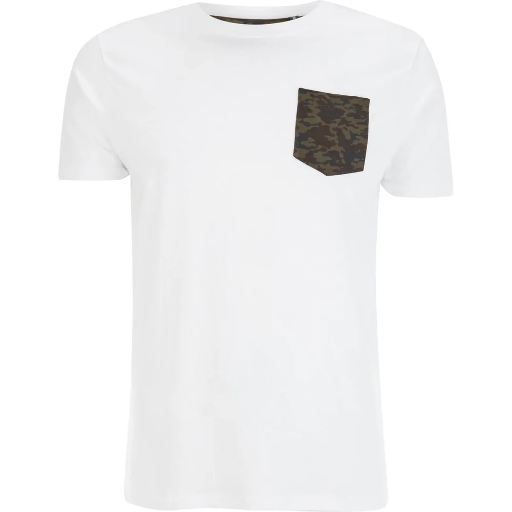 T-Shirt Homme Poche Pulp Camo Brave Soul - Blanc - S Image 1