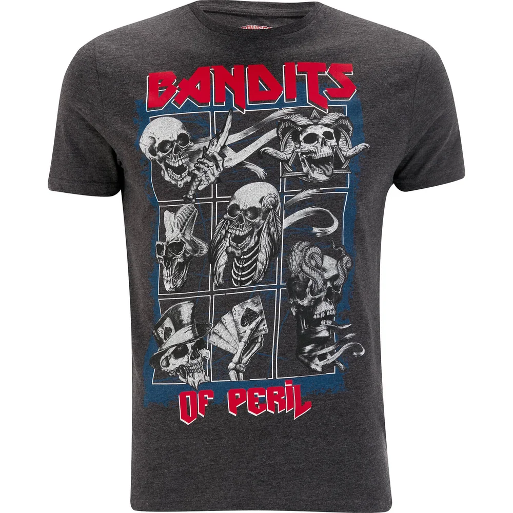 T-Shirt Homme Bandit Crosshatch - Gris Foncé - S - Gris Image 1