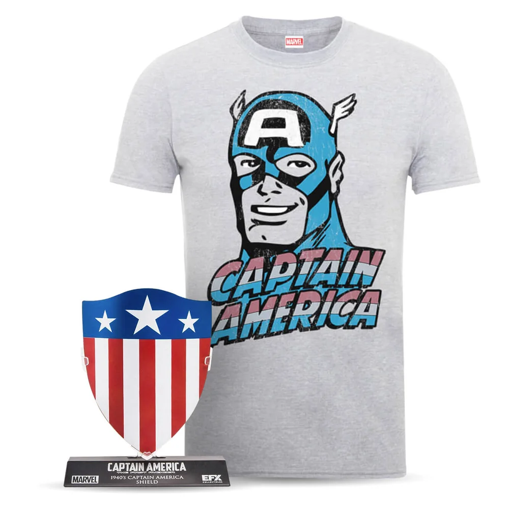 Lot Marvel T-Shirt Homme et Bouclier - Captain America - S Image 1