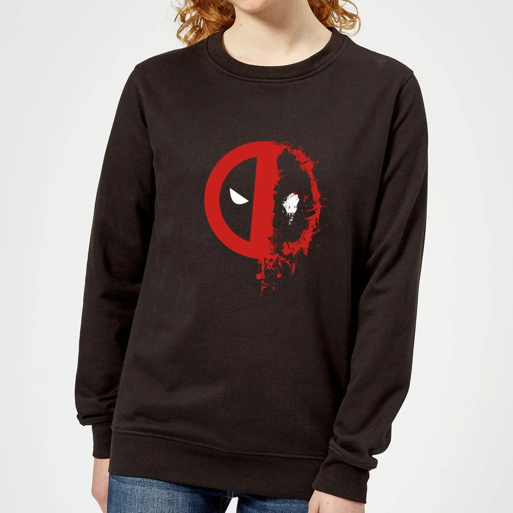 Sweat Femme Deadpool (Marvel) Split Splat Logo - Noir - S Image 1