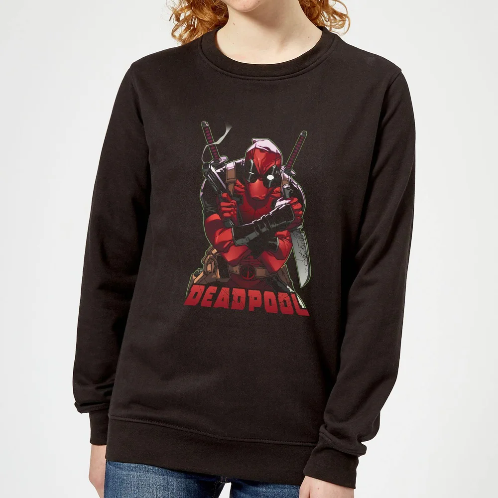 Sweat Femme Deadpool (Marvel) Ready For Action - Noir - S Image 1
