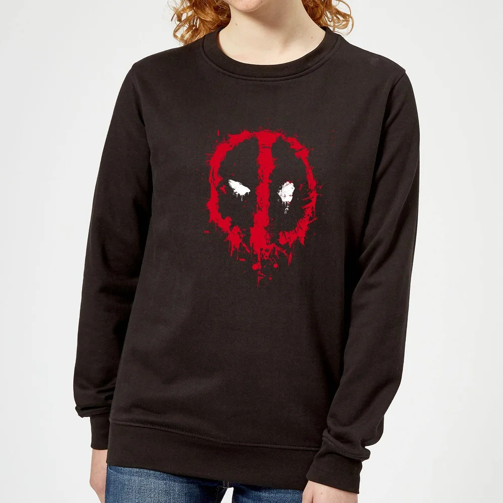 Sweat Femme Deadpool (Marvel) Splat Face - Noir - S Image 1