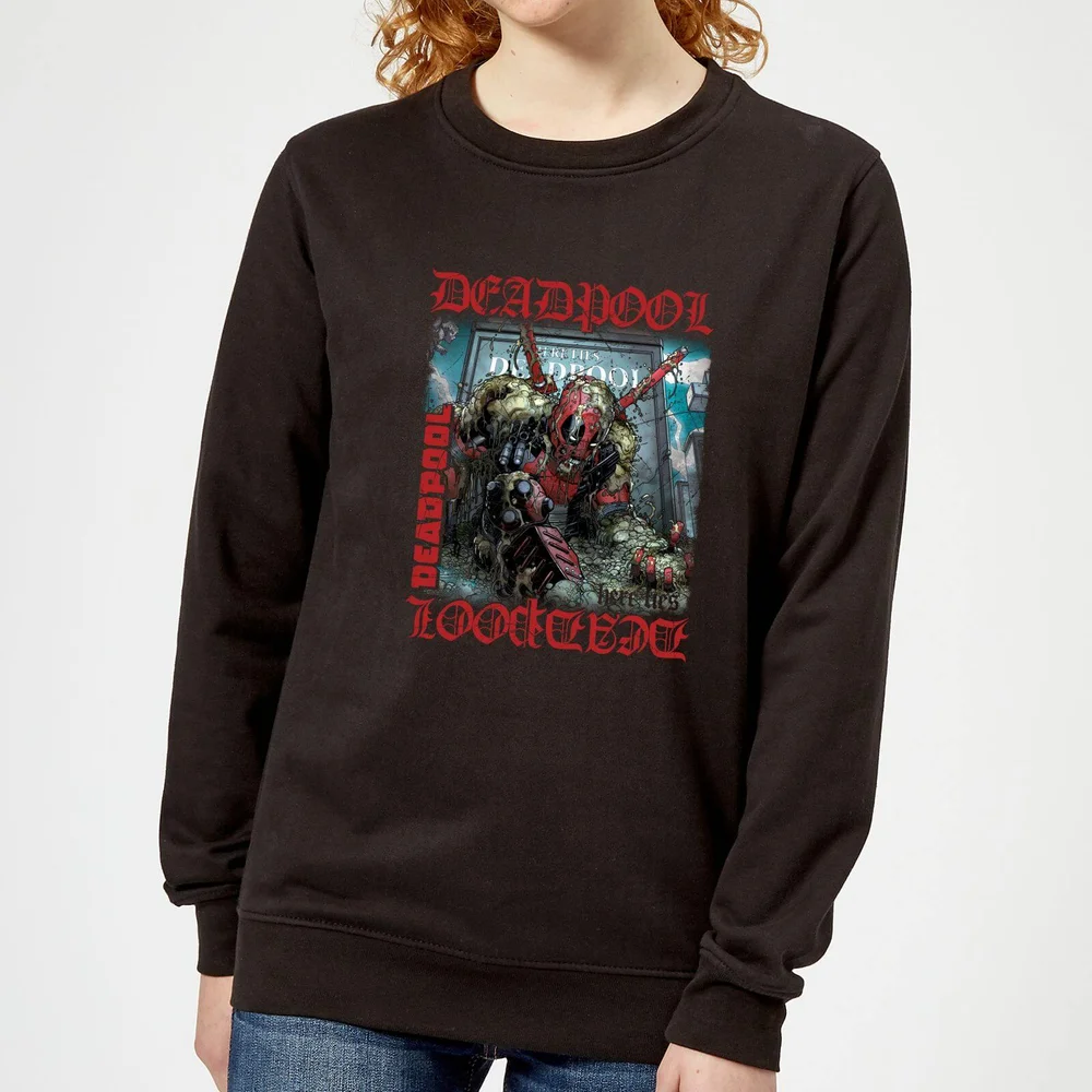 Sweat Femme Deadpool (Marvel) Here Lies Deadpool - Noir - S Image 1
