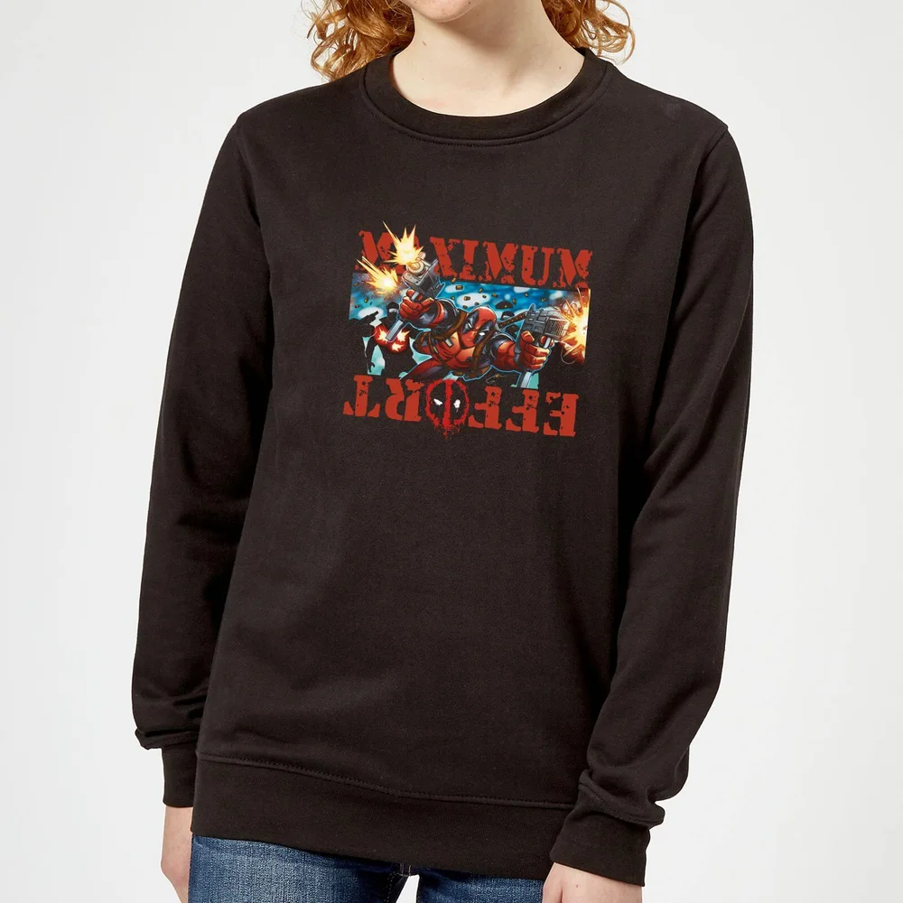 Sweat Femme Deadpool (Marvel) Maximum Effort - Noir - S Image 1