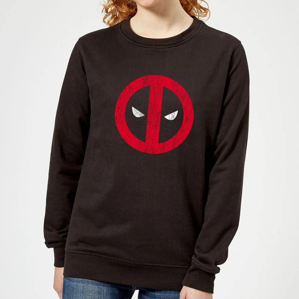 Sweat Femme Deadpool (Marvel) Logo Craqué - Noir - S Image 1