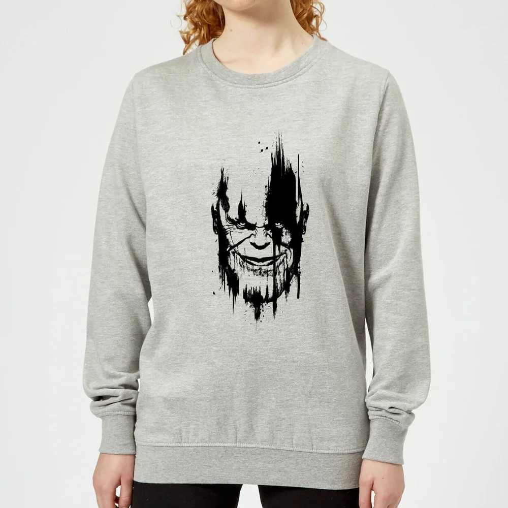 Sweat Femme Avengers Infinity War ( Marvel) Visage Thanos - Gris - 3XL - Gris Image 1