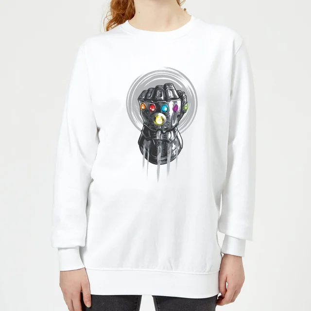 Sweat Femme Avengers Infinity War ( Marvel) Thanos Infinite Power Fist - Blanc