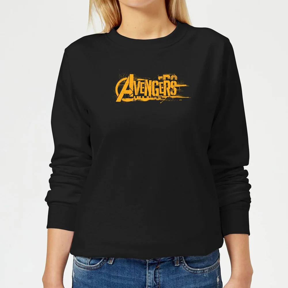 Sweat Femme Avengers Infinity War ( Marvel) Logo Orange - Noir - S Image 1