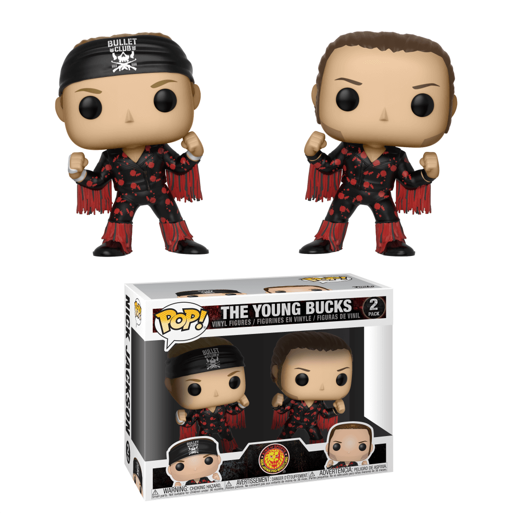 Lot de 2 Figurines Pop! New Japan Pro-Wrestling Bullet Club Young Bucks Image 1