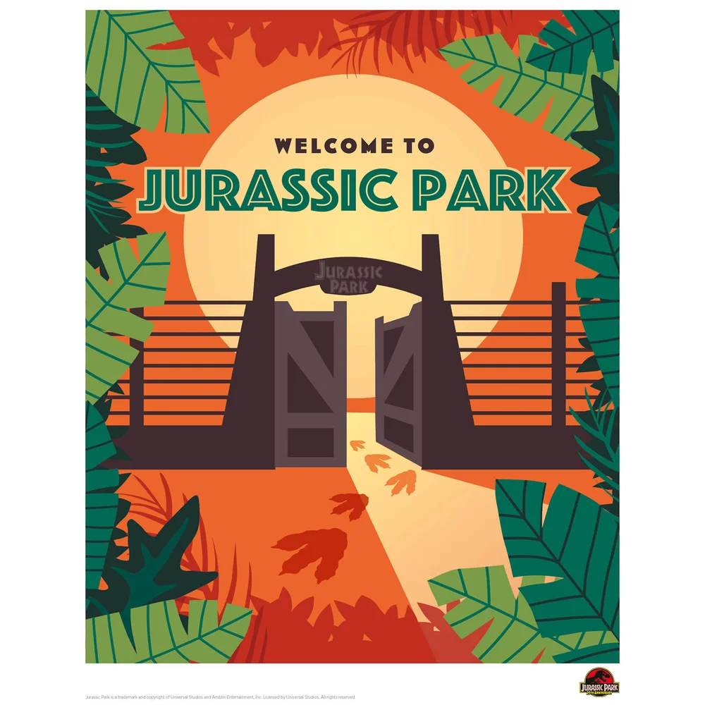 Affiche Jurassic Park 'Welcome to Jurassic Park' - Édition Limitée Image 1