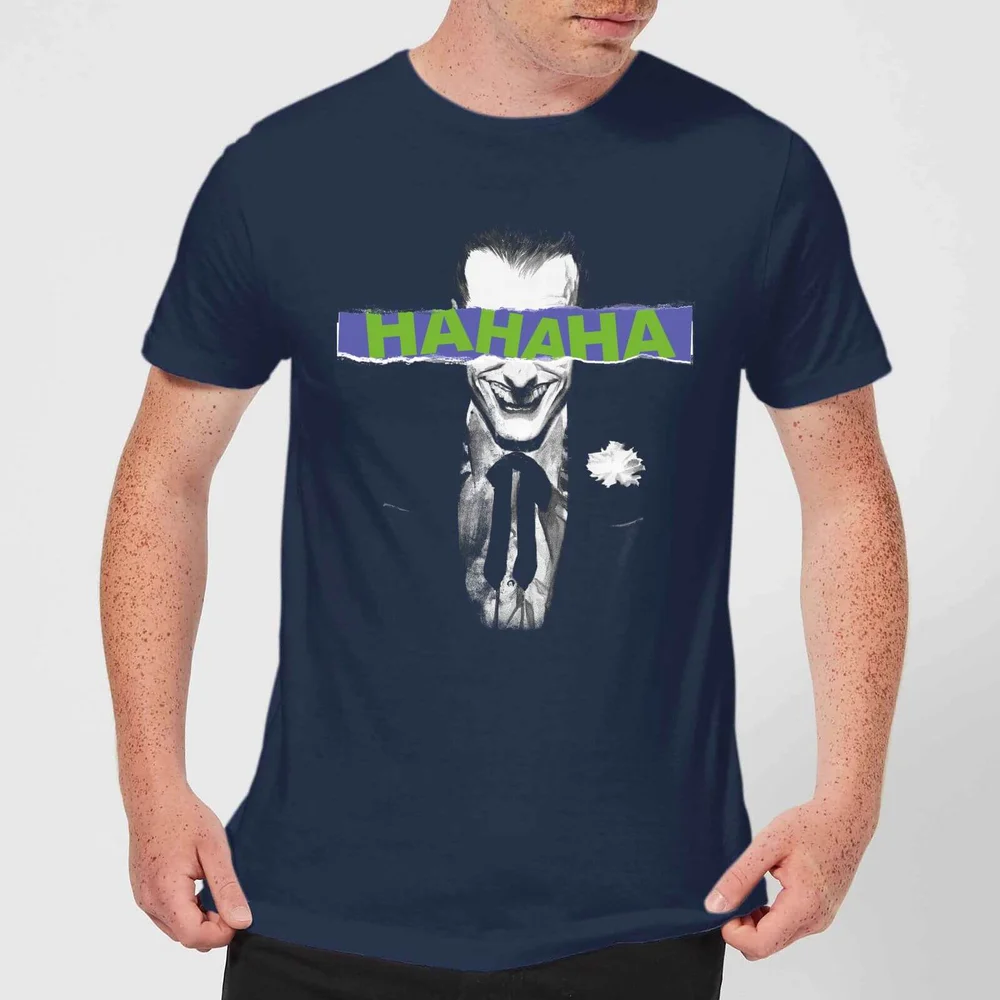 T-Shirt Homme Batman DC Comics - Joker HAHAHA - Bleu Marine - S Image 1