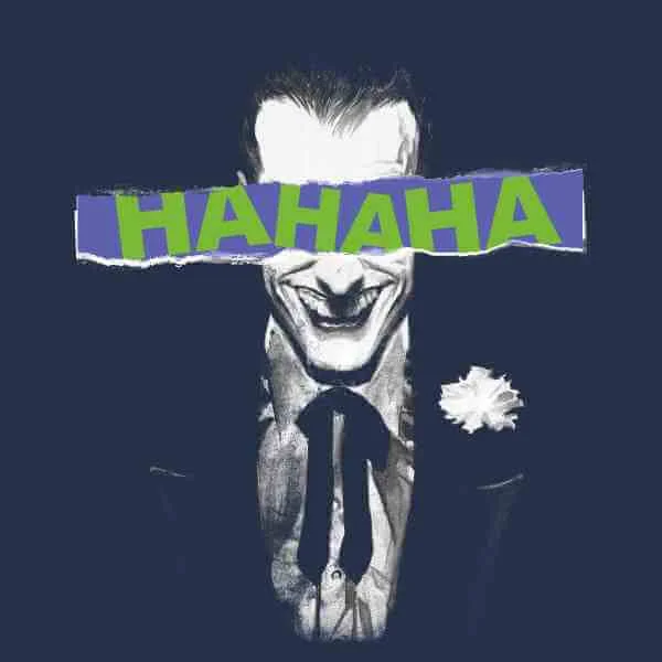 T-Shirt Homme Batman DC Comics - Joker HAHAHA - Bleu Marine