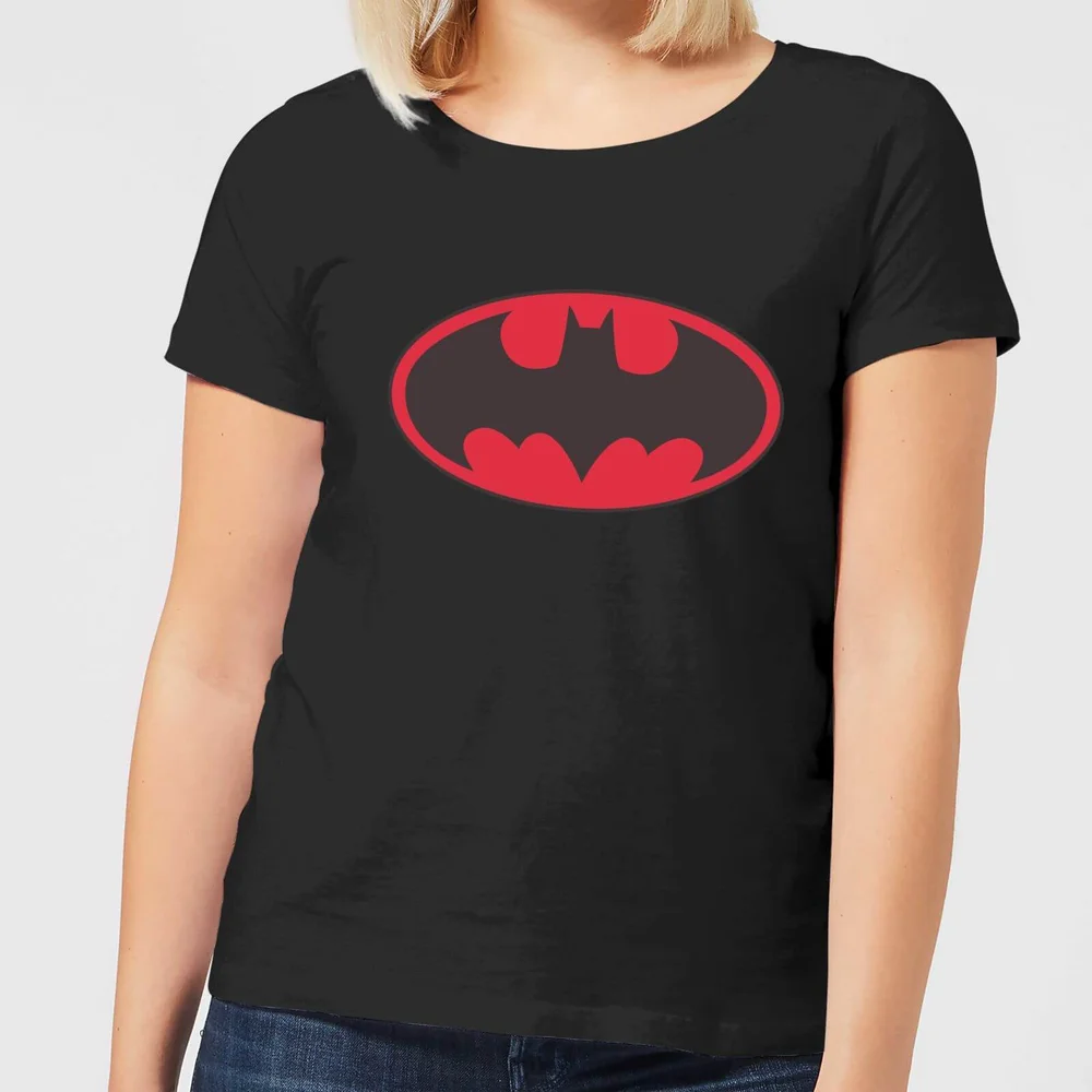 T-Shirt Femme Batman DC Comics - Logo Rouge- Noir - XXL - Noir Image 1