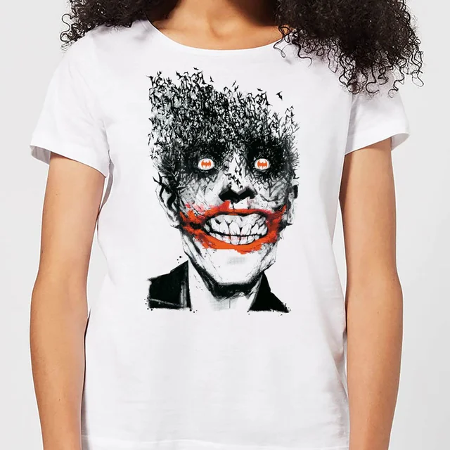 T-Shirt Femme Batman DC Comics - Joker Chauve-Souris - Blanc