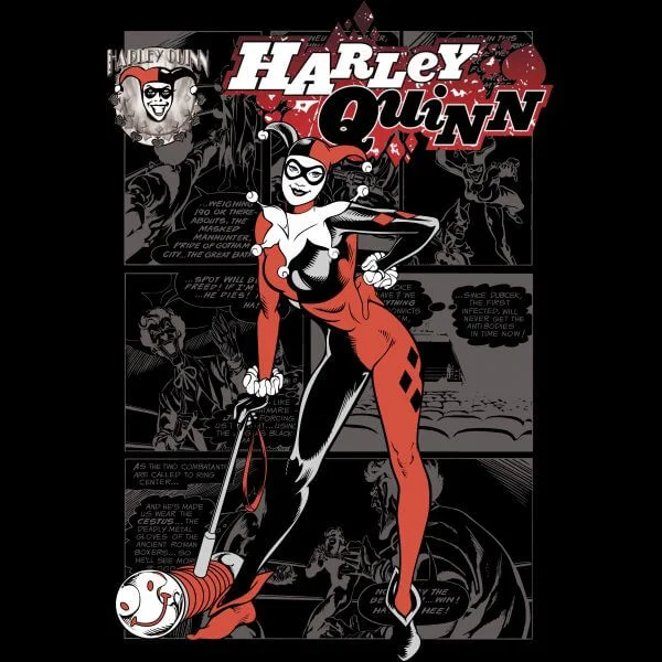 T-Shirt Femme Batman DC Comics - Harley Quinn Comics - Noir