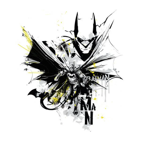 T-Shirt Femme Batman DC Comics - Batface Splash - Blanc