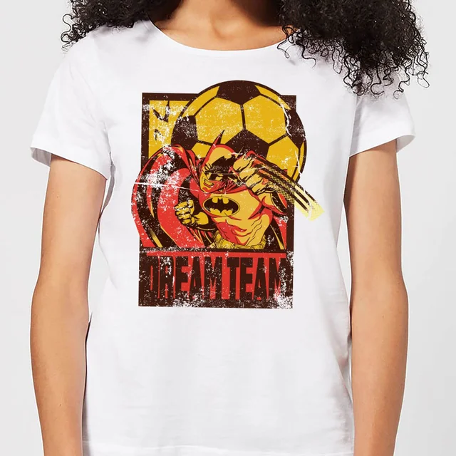 T-Shirt Femme Batman DC Comics - Dream Team Punch - Blanc
