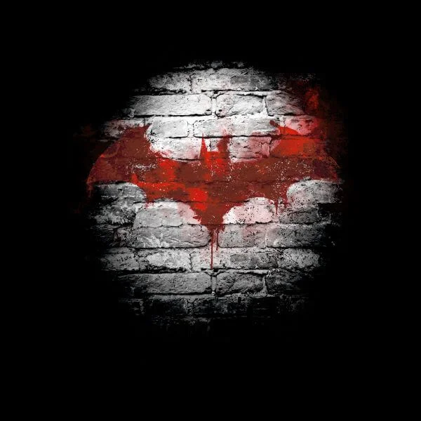 T-Shirt Femme Batman DC Comics - Logo sur le Mur - Noir