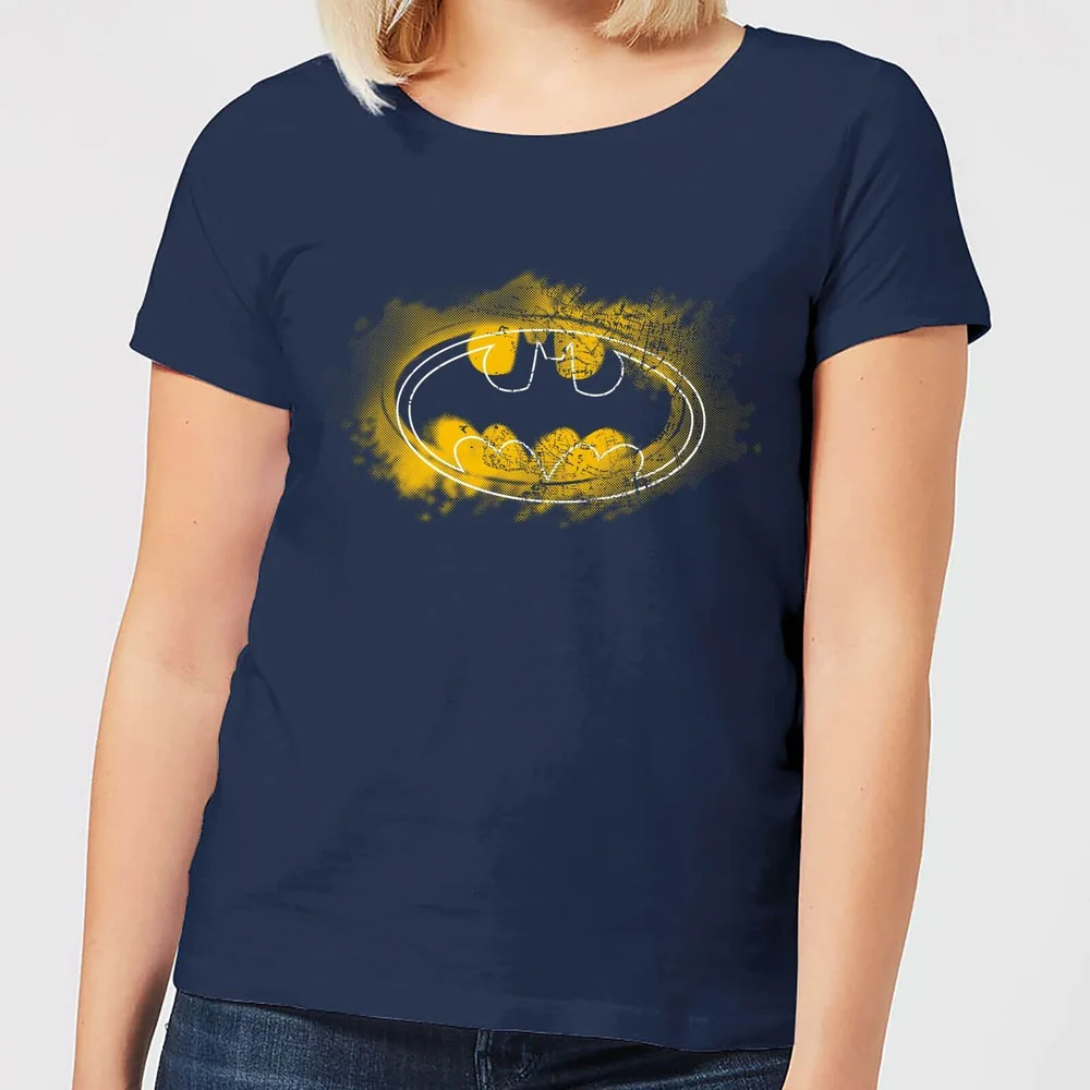 T-Shirt Femme Batman DC Comics Logo Graffiti - Bleu Marine - S Image 1